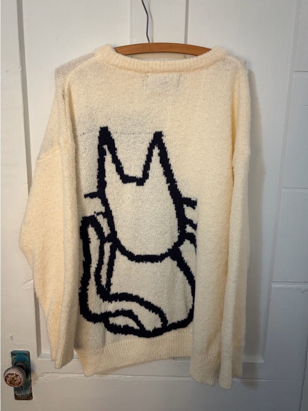 Aelfric Eden Cream Hand
Drawn Cat Sweater - Picture 3 of 4